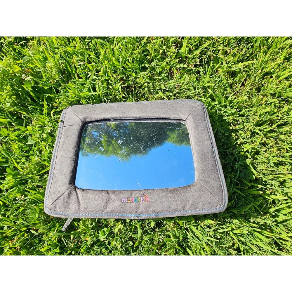 Munchkin Brica Baby Car Mirror Rear Facing Back Seat Safety Mirror Gray